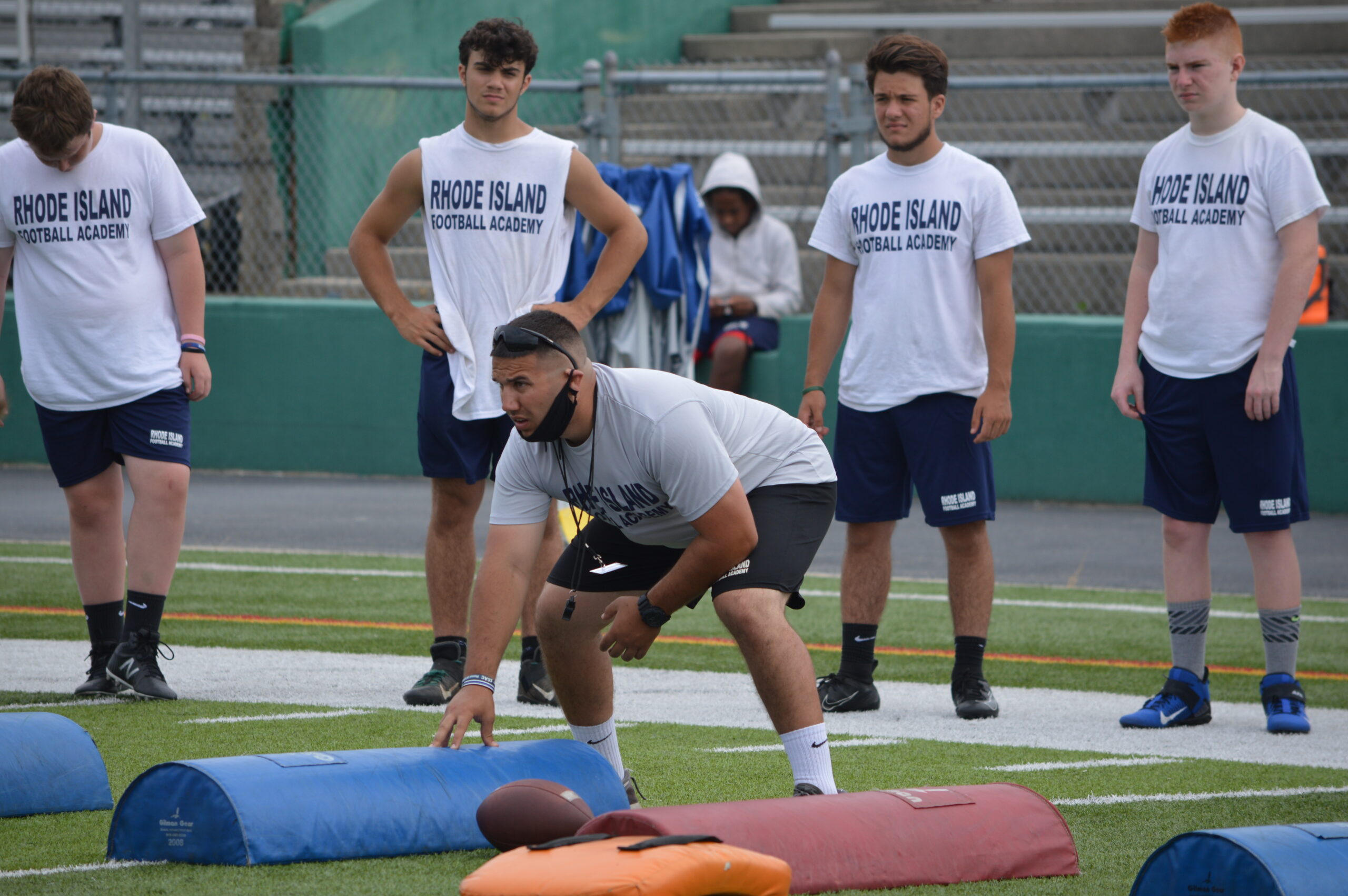 Coach running a drill